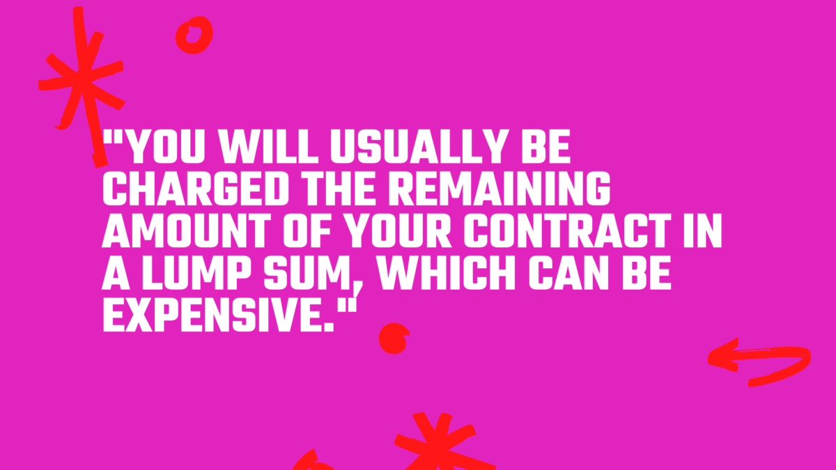 Cancelling your mobile contract can be costly. 